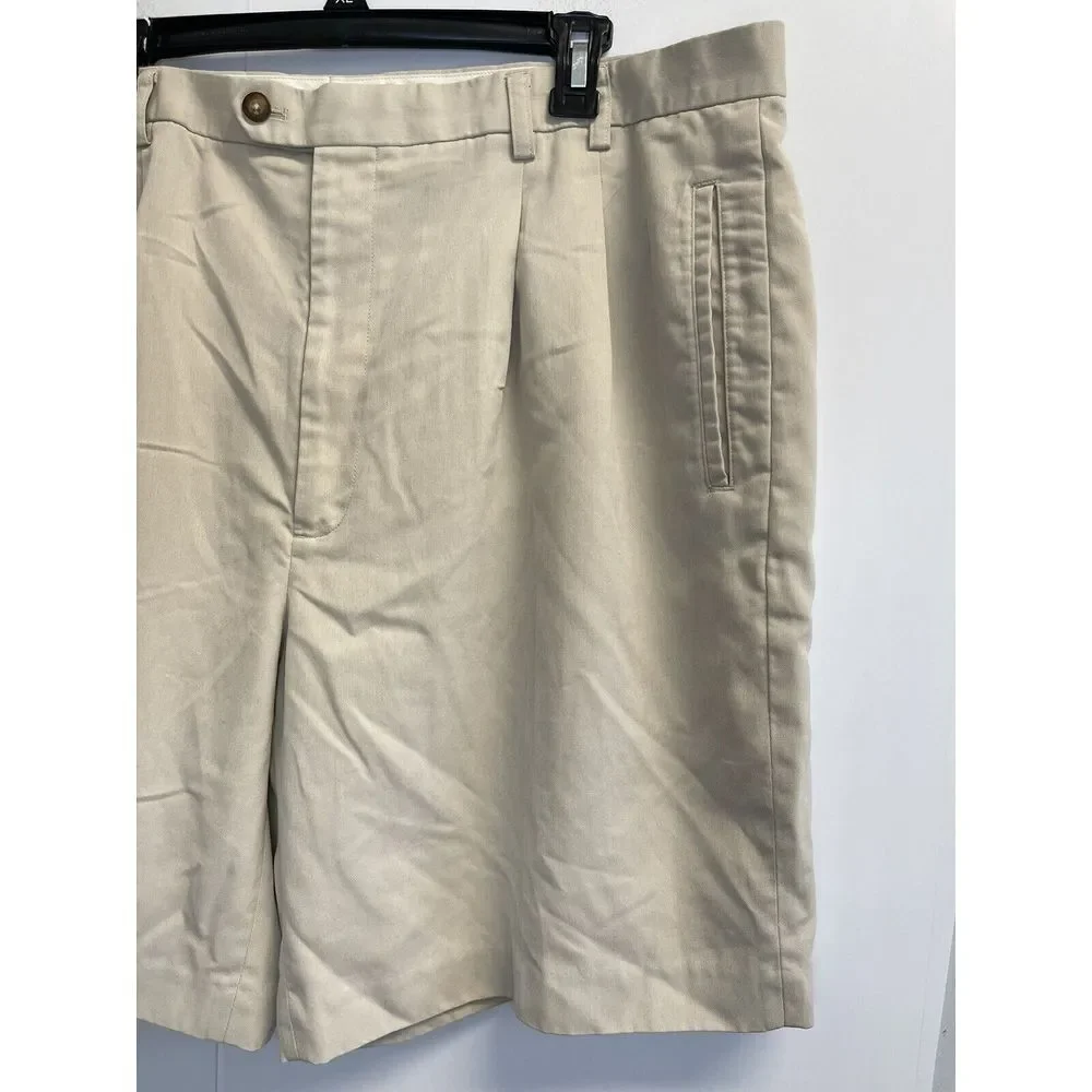 Cutter & Buck Men's Size 42 Pleated Shorts Khaki 9
